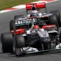 Gp Spagna, Schumacher tiene a bada Button