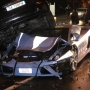 La Lamborghini della Polizia è praticamente distrutta