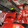 Fernando Alonso al box Ferrari