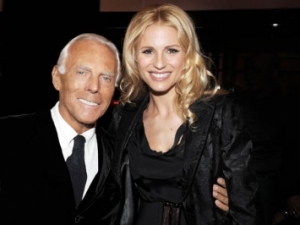 Riapre Emporio Armani Caffè Milano, presenti Michelle Hunziker e Lapo Elkann.