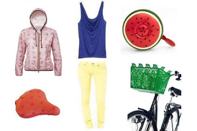 outfit colorato per la bicicletta