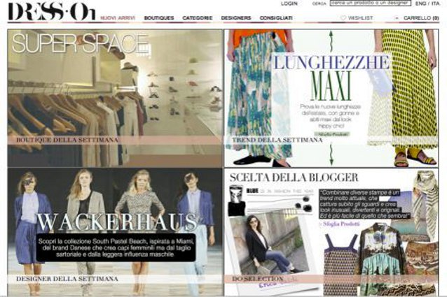 Lo shopping si fa online su Dress On.