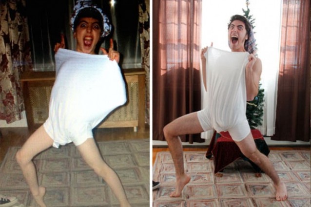 Ritornare bambini replicando le foto dell'infanzia, l'ultima mania del web.