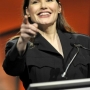 geena davis durante una conferenza sulle donne