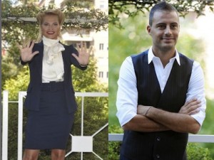 Simona Ventura a Quelli che il calcio con Daniele Battaglia: foto conferenza stampa.