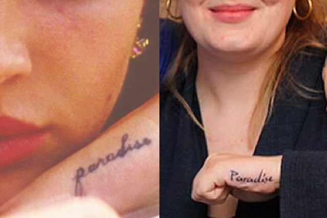 Adele copia il tatuaggio di Lana Del Rey, entrambe sono in â€œParadise ...