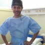 valentino rossi in camice e cuffia