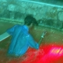 II bagno di Harry in piscina