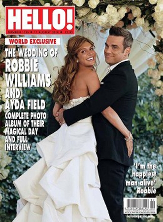 robbie williams matrimonio copertina hello