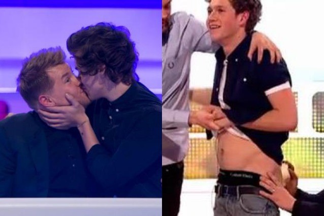One Direction a nudo, Niall mostra il lato b e Harry Styles bacia un uomo.