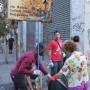 Cartellone bruciato dai roghi