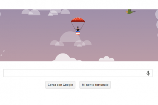 Google dedica il suo doodle al primo lancio con il paracadute [VIDEO].
