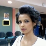 Stefania Bivone mentre è al trucco