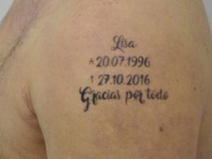 Il tatuaggio sul braccio di Dominik Riedl