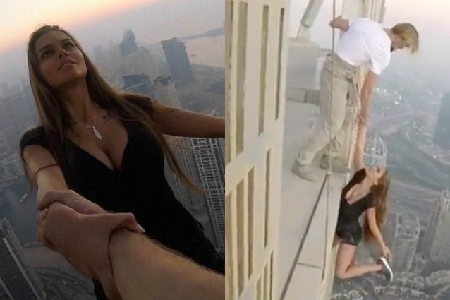 Viktoria, la modella spericolata che si sporge dal grattacielo per guadagnare like