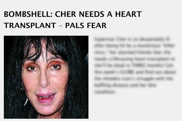 Cher è malata (ma non ha solo tre mesi di vita).