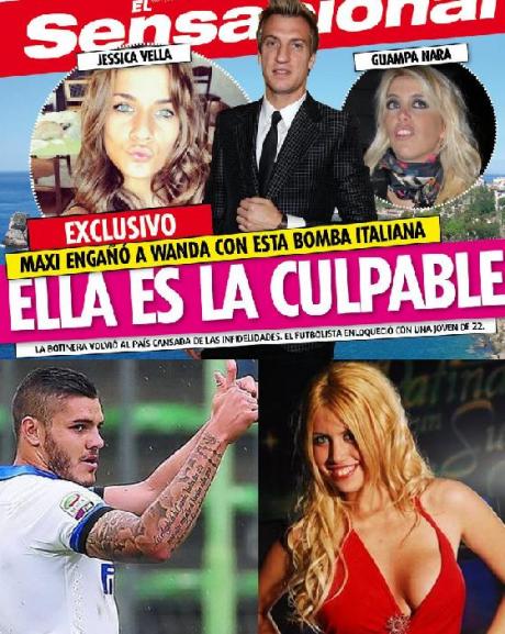 Le voci del flirt Jessica Vella/Maxi Lopez apparse nel 2013 su un tabloid argentino