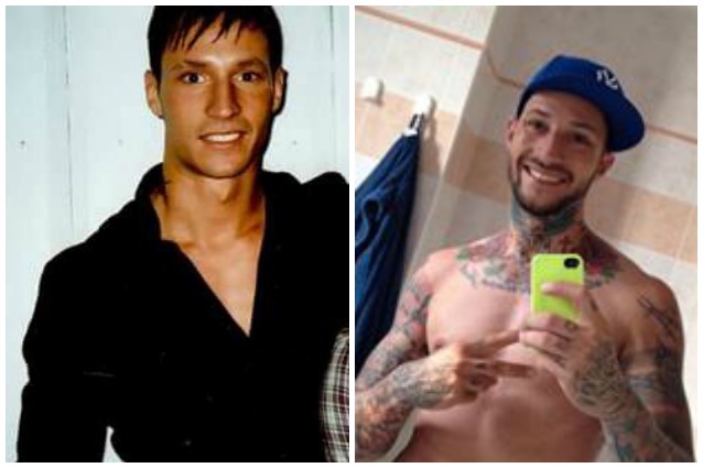 Manuel Achille Vallicella prima e dopo i tatuaggi