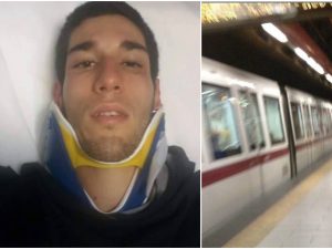 Si stacca porta sulla Metro B, uno dei feriti: 