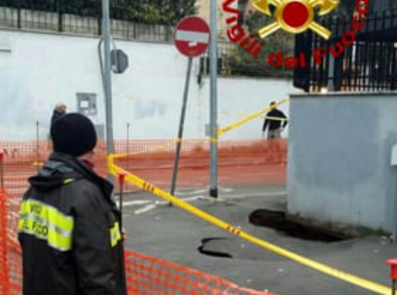 La voragine qualche giorno fa