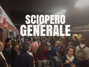 Sciopero generale il 21 ottobre: stop di 24 ore per metro, autobus, treni e aerei