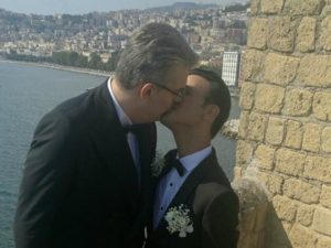 Giorgio Zinno (a sinistra) con il suo compagno Michele Ferrante