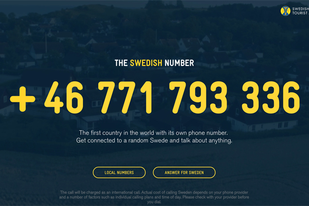 The Swedish Number, chiamando risponde un cittadino svedese a caso