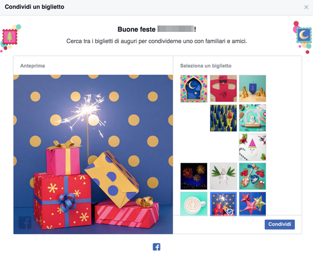 Biglietti di auguri Facebook