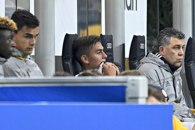 Dybala infortunato, assiste alla gara col Milan sconsolato
