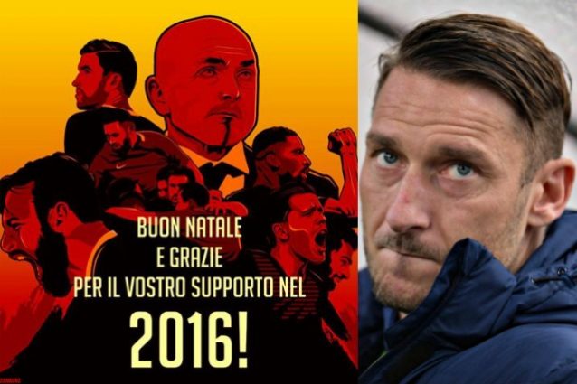 Roma Totti escluso dalla cartolina d'auguri. Bufera dei tifosi
