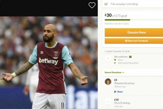 Tifoso del West Ham raccoglie soldi per spedire Zaza a casa