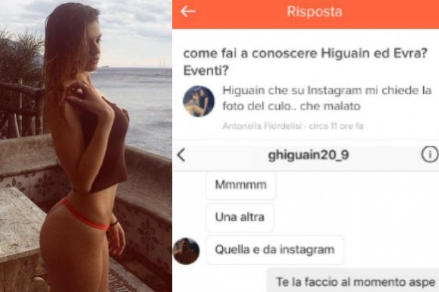 Higuain, stoccata e fuga con la spadista Antonella