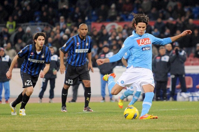 Napoli-Inter 2-0 Cavani Coppa Italia