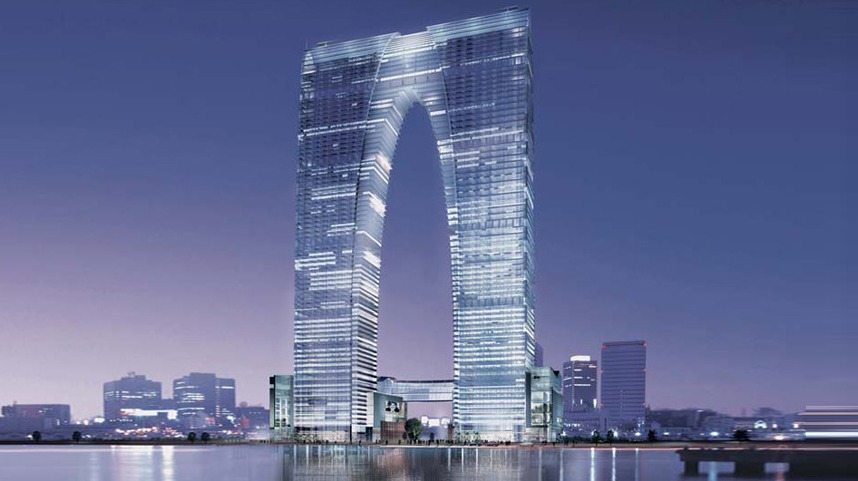 La 'Porta d'Oriente' ha la forma di un paio di pantaloni!