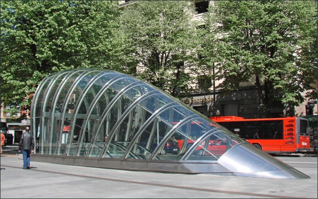 Abando metro station, Bilbao, by Foster
