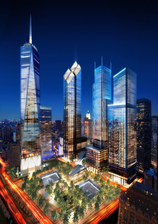 WTC Site Night, Silverstein Properties, New York © Silverstein Properties