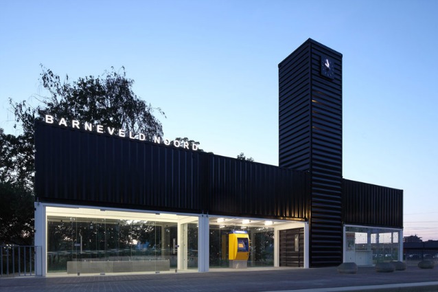 Barneveld noord station, photo by marcel van der burg. Image courtesy of NL architects