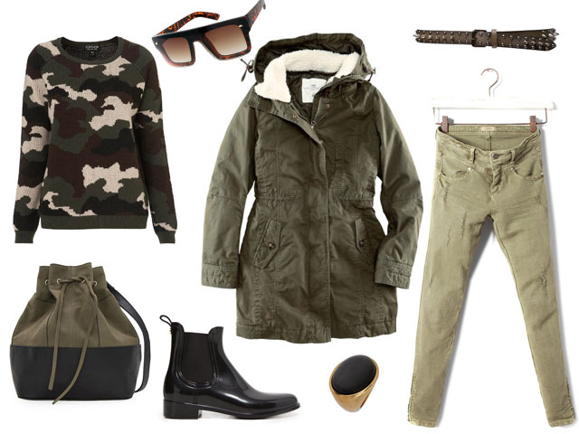 look militare con capi low cost