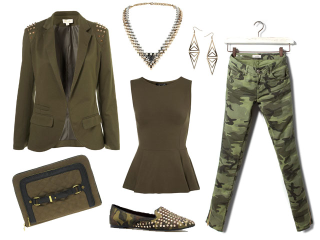 Look military chic low cost