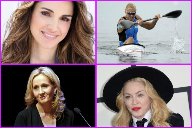 Madonna, Josefa Idem, Rania di Giordania, J.K. Rowling