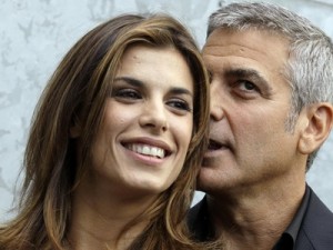 George e Canalis in sussurri d'amore
