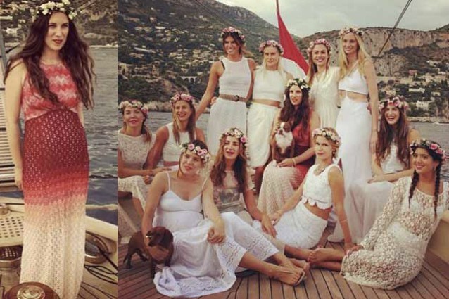 Tatiana Santo Domingo e l'addio al nubilato "in bianco" con Charlotte Casiraghi