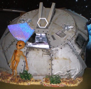 Ricostruzione dell'incidente di Roswell nel museo ufologico della cittadina del New Mexico.