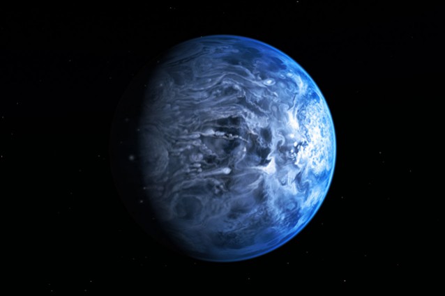 Ricostruzione di HD189733b fatta dalla Nasa