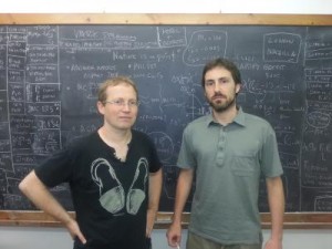 Joaquim Matias e Javier Virto dell'Università Autonoma di Barcellona, membri del team dell'esperimento LHCb.