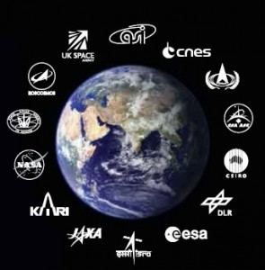Le 12 agenzie spaziali dell'ISECG, tra cui quella italiana.