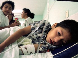 Giovane honduregno con febbre di Dengue.