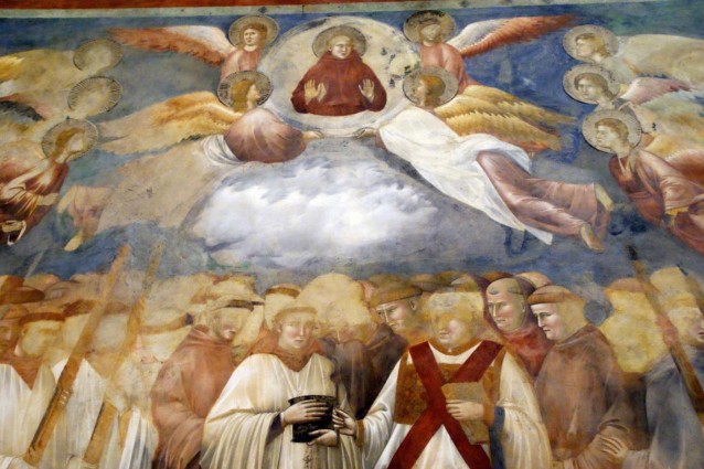 Nascosto agli occhi di tutti per otto secoli ed individuato dalla medievista Chiara Frugoni, è un diavolo che emerge dalle nuvole in un affresco di Giotto nella basilica superiore di San Francesco ad Assisi.