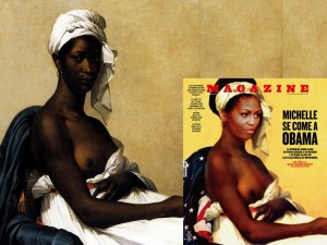 Michelle Obama nuda in copertina come una schiava nera.