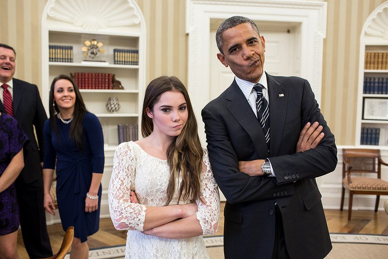 La foto di Barack Obama con McKayla Maroney